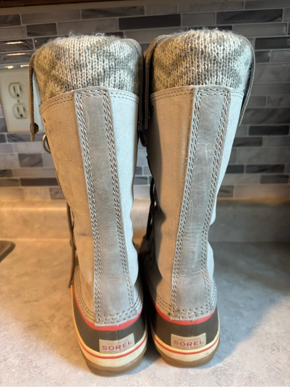 Sorel Women Joan of Arctic Sz 9 Waterproof Knit Winter Snow Boots NL2084-160